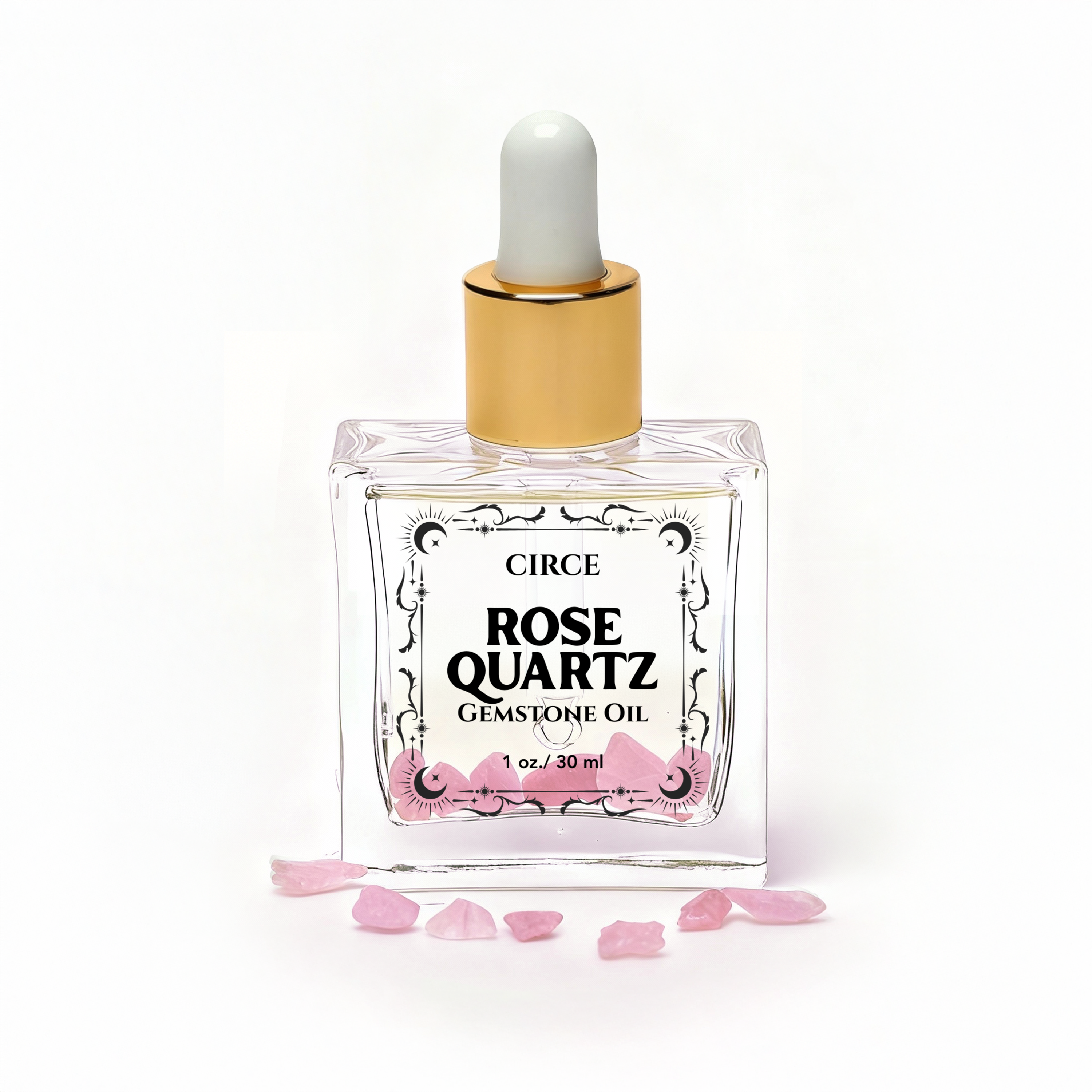 Crystal Body Oil Trio – Rose Quartz, Citrine & Obsidian Discovery Set